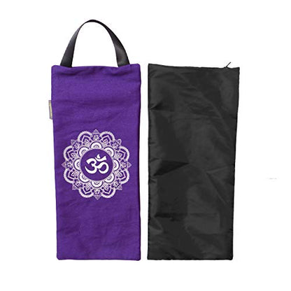 Yoga Sand Bag - Cotton Unfilled for Yoga Weights and Resistance Training, Size- 7.5" X 17" - color: Purple