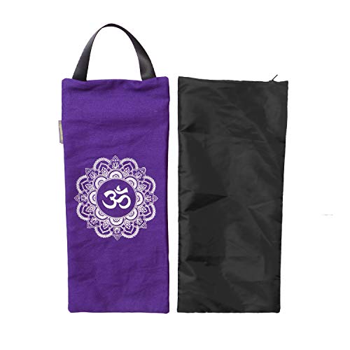 Yoga Sand Bag - Cotton Unfilled for Yoga Weights and Resistance Training, Size- 7.5" X 17" - color: Purple