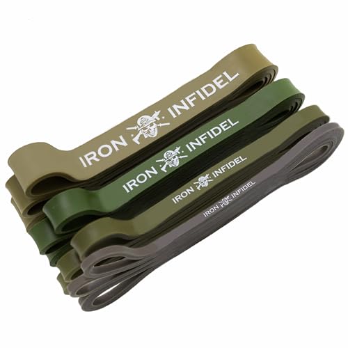 Pull Up Assistance Bands for Working Out - Resistance Bands Set for Men, Exercise, Workout, Fitness, Strength, Weightlifting, Training, Powerlifting, Stretch, Crossfit WOD - color: Set of 4 Bands