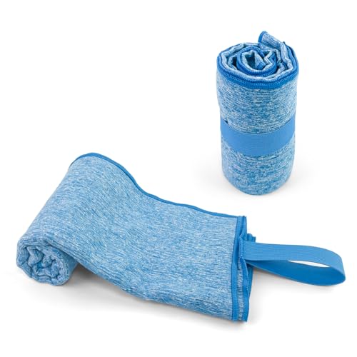 2 Pack Camping Towel S Microfiber Quick Dry Lightweight Towels for Travel Beach Hiking Swimming Pool Backpacking Hot Yoga(Blue, 2 Pack S(15.5X31 Inch) - color: Blue, size: 2 Pack S(15.5X30 Inch