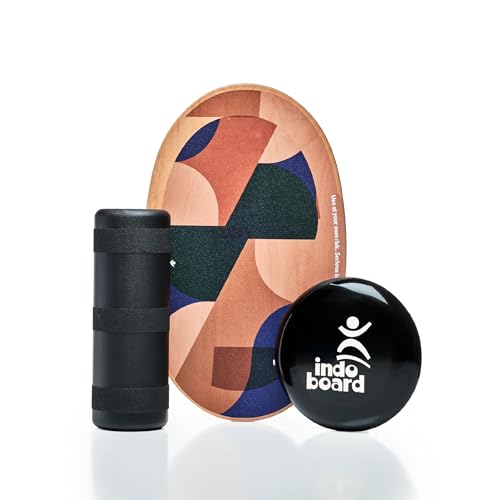 The Original Indo Board Training Package - Balance Board Trainer for Core Strength, Stability & Athletic Performance - Surfing, Skateboarding, Snowboarding, Yoga, Physical Therapy & More. Includes Board, Cushion and Roller. - color: Cuby