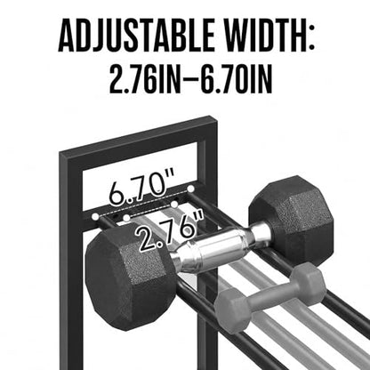 3 Tier Dumbbell Rack, Weight Rack for Home Gym - size: 3 Tier