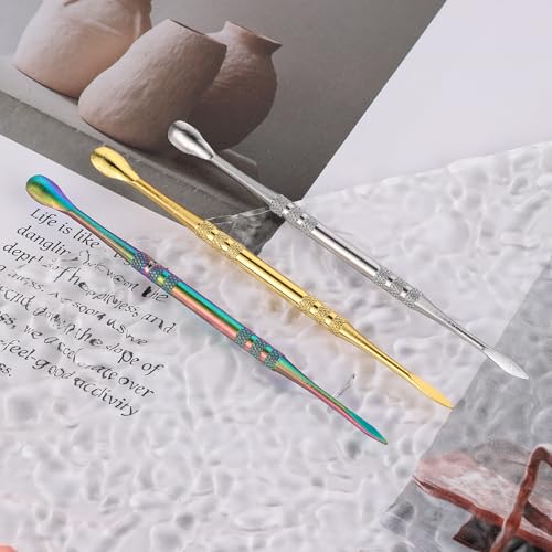 3pcs Wax Carving Tools Set, Stainless Steel Sculpture Tool Wax Tools Kit Sculpting Tool Spoon, Wax Carving Tool Set for Carving Modeling