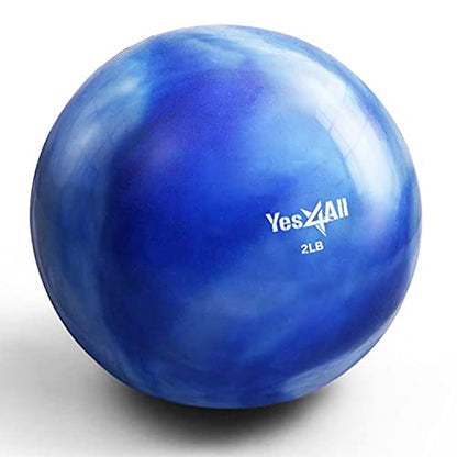Yes4All Weighted Toning Balls for Exercise, Soft Medicine Balls for Exercise, Pilates, Yoga, Balance, Flexibility, 2-10lbs - color: Blue, style: C. Marble