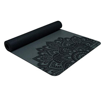 YOGA DESIGN LAB | The Infinity Mat | Luxurious Non-Slip Design Provides Unparalleled Grip to Support and Align You Beautifully | Eco-Friendly | w/Carrying Strap! - color: Mandala Charcoal, size: 3mm