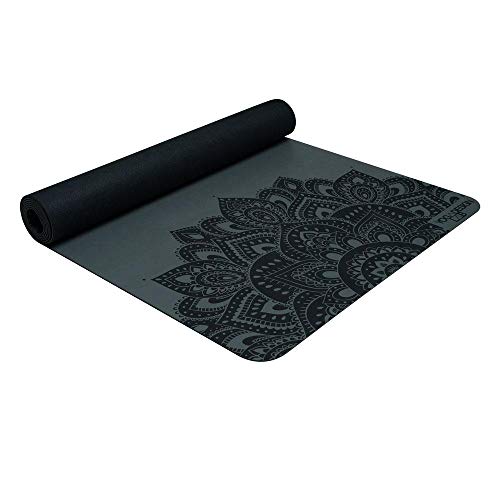YOGA DESIGN LAB | The Infinity Mat | Luxurious Non-Slip Design Provides Unparalleled Grip to Support and Align You Beautifully | Eco-Friendly | w/Carrying Strap! - color: Mandala Charcoal, size: 3mm