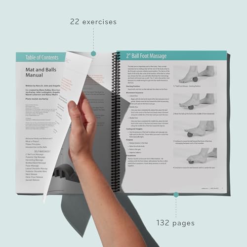 Balanced Body Mat and Ball Guide, Ball and Mat Pilates Guide for Workout Equipment, Exercise Manual for Home Gym or Studio Use - size: Mat and Ball