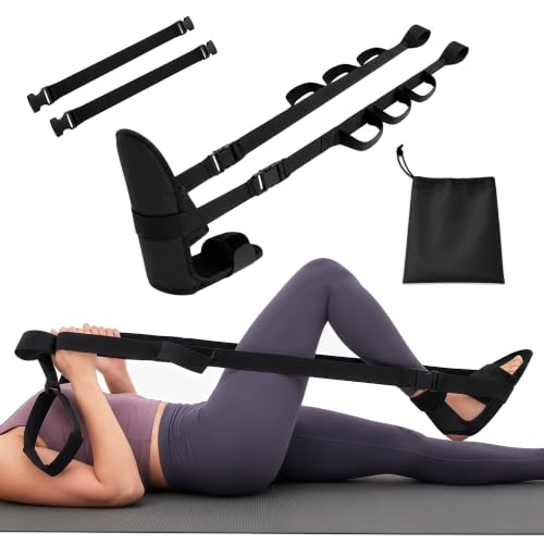 SPRING SEAON Knee Replacement Recovery Aids, Leg Stretcher Strap Kit - color: Black