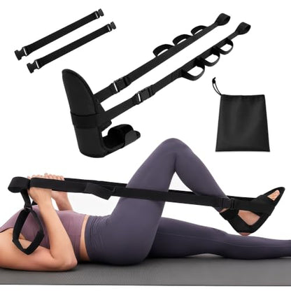 SPRING SEAON Knee Replacement Recovery Aids, Leg Stretcher Strap Kit - color: Black