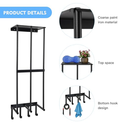 Yoga Mat Holder Wall Mount, Home Gym Storage Rack
