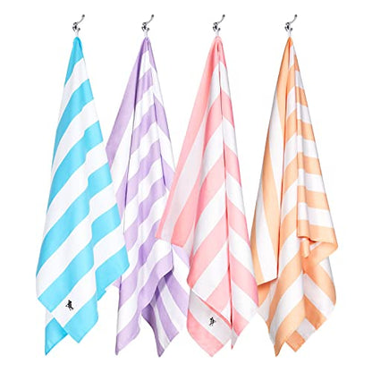 Dock & Bay Quick Dry Beach Towel - Cabana - Lombok Lilac - Extra Large | Sand-Resistant, Includes Travel Bag, Lightweight & Compact, 100% Recycled DryQ Fabric, Extra Large (200x90cm, 78x35") - color: Cabana Light - Lombok Lilac, size: Extra Large (200x90c