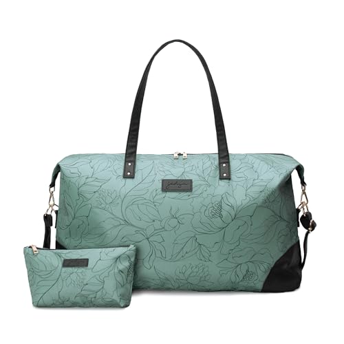 Jadyn Luna Women's Weekender Bag and Travel Duffel, Large 37 Liter Capacity - color: Sage Flora, size: Large