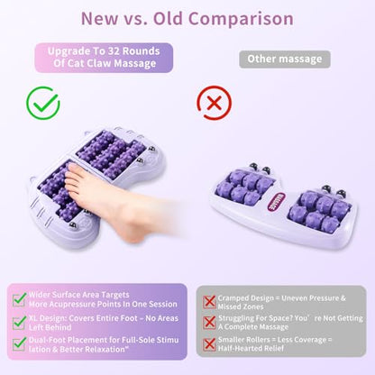 Foot Massager for Plantar Fasciitis Relief, Foot Roller with Massage Ball,Neuropathy Pain Relief Foot Massage,Gift for Adult (Includes Reflexology Chart)