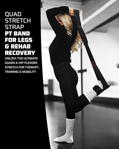 THEFITGUY Squat Power & Flexibility Bundle – Ultimate Squat Belt and Quads Stretcher Strap for Strength Training and Flexibility