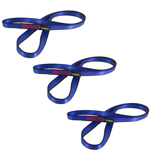 NewDoar 16mm Climbing Sling UIAA CE Certified,23KN EN566 Certified,Climbing Utility Cord Rock Climbing,Creating Anchors System,Rappelling Gear,Perfect for Tree Work - color: blue, size: 71"/180cm/3pcs
