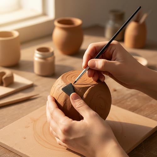 10PCS Silicone Sculpting Tools,Durable Sculpting Tool | Flexible Clay Carving Tool,Smooth Surface Silicones Clays Sculpting Tool,for Pottery Artwork Shaping Carving DIY,Black