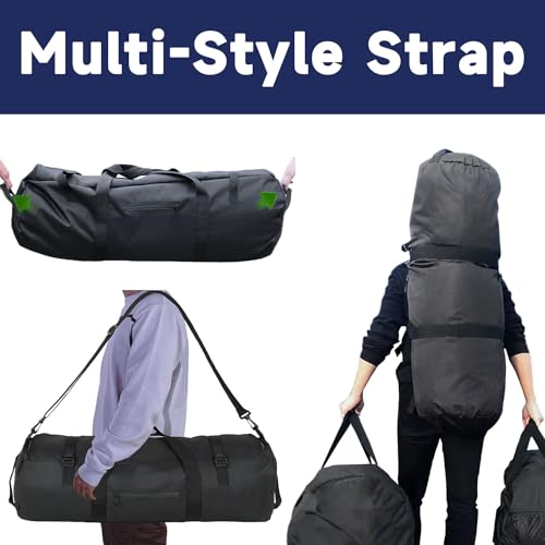 Arxus Duffle Bag 30L/50L/90L Long Travel Bag for Baseball Bat Tent Large - color: Black, size: 90L