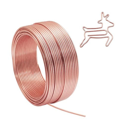 90 Feet Bendable Aluminum Craft Wire 2mm Metal Wire for Sculpting Bonsai Training Doll Skeletons DIY Jewelry Making Armature Making Wire Weaving (Copper) - color: Copper