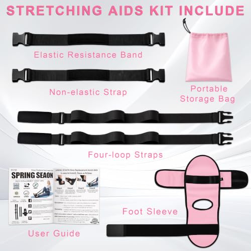 SPRING SEAON Knee Replacement Recovery Aids, Leg Stretcher Strap Kit - color: Pink