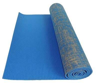 Kakaos Natural Jute Yoga Mat - color: Blue