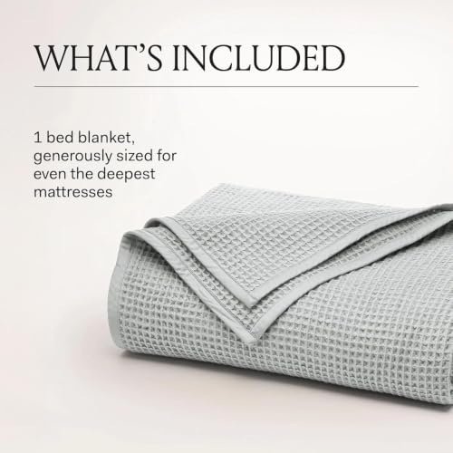 BOLL & BRANCH Waffle Bed Blanket, Full/Queen, Deep Plum - color: Deep Plum, size: Full/Queen