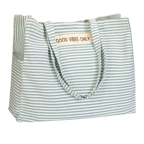 Folkulture Beach Bags for Women, Waterproof, Beach Must Haves -17x14 inch - color: Forest Green