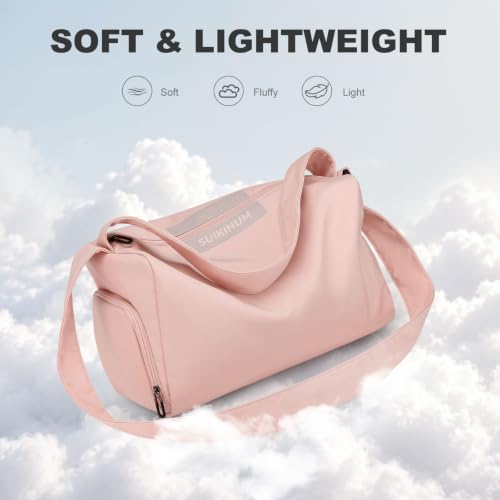 Womens Mini Gym Bag with Shoe Compartment 20L, Soft Pink - color: Soft Pink
