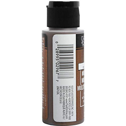 FolkArt multisurface metallic paint, 2 oz, Chocolate Brown (Pack of 2) - color: Chocolate Brown, size: 2 Fl Oz (Pack of 2)