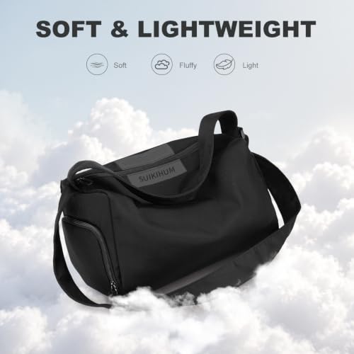 Womens Mini Gym Bag with Shoe Compartment 20L, Black - color: Black