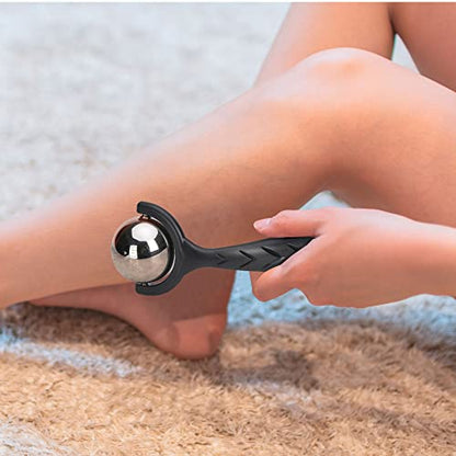 Nobility Massage Ball Roller– Ice Cold and Hot for Deep Tissue and Sore Muscle Relief of Stiffness and Stress, Body, Neck, Back, Foot, Plantar (Black) - color: Black