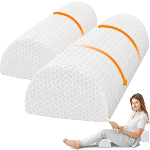 Knee Pillow for Side Sleepers, Leg Pillow for Back & Sciatica Pain(White,L) - color: White, size: Large-2pack