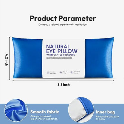Weighted Eye Pillow for Yoga, Moist Heat Mask for Dry Eyes(Blue) - color: Eye Mask02-blue