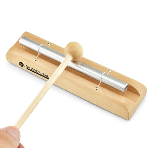 Meditation Chime C-Tone Chime Wooden Hand-held Chimes for Classroom Management, Yoga, Meeting and Sound Therapy, Chime Mallet Included 110801-NEW - size: C-tone