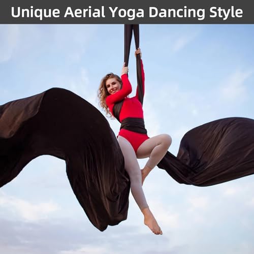 PRIOR FITNESS Aerial Silks Kit, SGS&CE Certified, 9/15/20Yards - color: Budgreen, size: S(9 Yards)