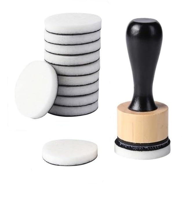 Brown Blending Tool,Art Supplies for Distressing Blending and More Control of Ink Placement Compact No More Inky Fingers,Mini Round Ink Blending Tool,Versatile Inking Tools Drawing,Art Blenders