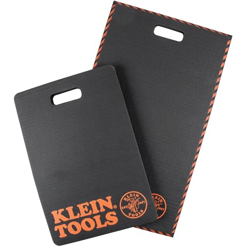 Klein Tools 60136 Kneeling Pads, Adult Men's Large Soft Thick Closed Cell Soft Foam Professional Tradesman Pro Pads with Handle - size: Large