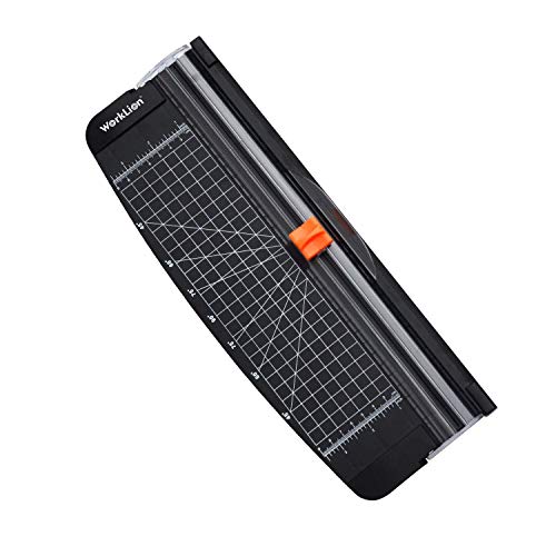 Small Paper Trimmer, Portable Paper Cutter for Label, Origami, Card, Photo, Coupon, Scrapbook, Cardstock, Laminated Paper, and Craft Project
