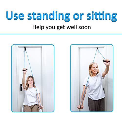 Shoulder Pulley Over The Door Physical Therapy System - color: 2PCS-Blue