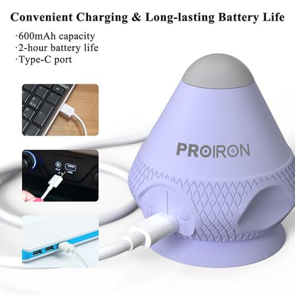 PROIRON Mountable Massage Ball with Suction Cup Pinpoint Deep Tissue Muscle Knot & Sore Relief, Vibration & Heating Trigger Point Massage Tool for Back Neck, Self-Massage Tool - color: Purple