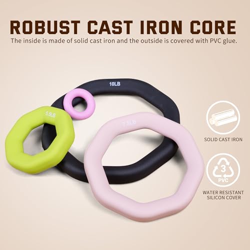 Leikefitness Weight Ring，2in1 Kettlebell&Power Ring,Yoga Exercise,Aerobics