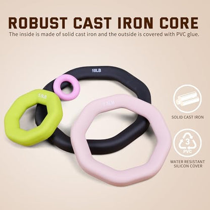 Leikefitness Weight Ring，2in1 Kettlebell&Power Ring,Yoga Exercise,Aerobics