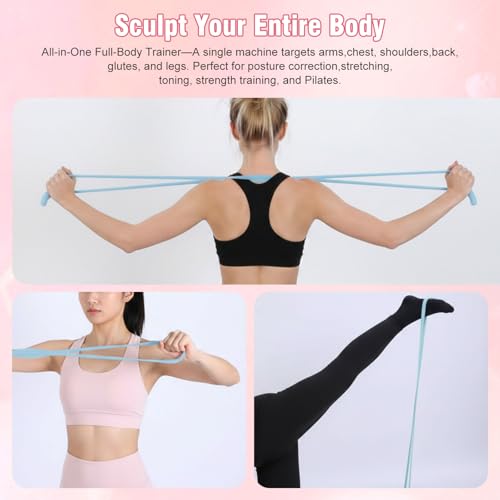Arm Resistance Bands 8 Shaped Resistance Bands with Handles for Shoulder Back Arm Workout for Yoga Fitness Equipment - color: Blue