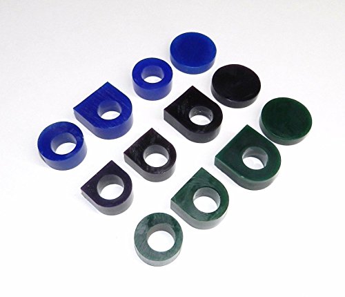 JTS Carving Wax Ring Tube Assortment - Jewelry Earring Modeling Wax 12 Pcs Pre-Cut Tubes & Blanks - 3 Grades