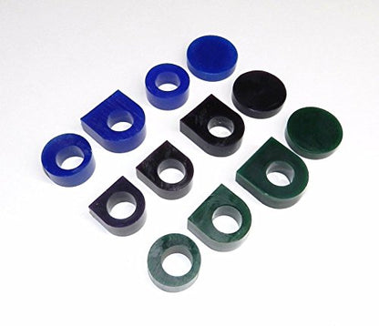 JTS Carving Wax Ring Tube Assortment - Jewelry Earring Modeling Wax 12 Pcs Pre-Cut Tubes & Blanks - 3 Grades