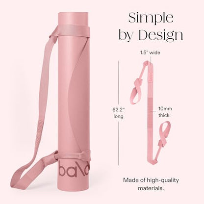 Bala Yoga Mat Straps for Carrying, Lightweight Yoga Mat Sling Holder - color: Blush