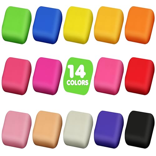 Air Dry Clay, 14 Colors Modeling Magic Clay for Kids | Includes Tools, Soft & Ultra Light, Ages 3-8+ Years, Boys & Girls - color: 14 Colors