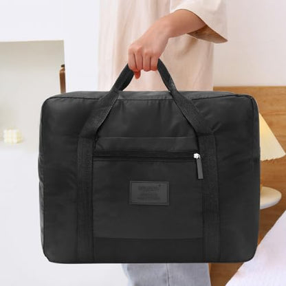 Travel Duffel Bag 24 PCS Foldable Travel Bag Bulk Carry on Luggage Bag Waterproof Tote Sports Gym Bag Lightweight Large Weekender Overnight Bag for Women and Men (Black 24PCS) - color: Black 24PCS