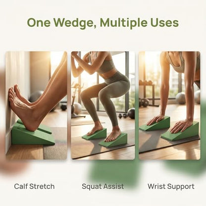 2 Pieces Yoga Foam Wedge, EVA Wedge Block, Heel Stretcher Back Support, Slant Board Calf Stretcher