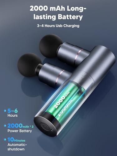 arboleaf Mini Massage Gun Deep Tissue, Portable Percussion Muscle Massager - color: Darkgray