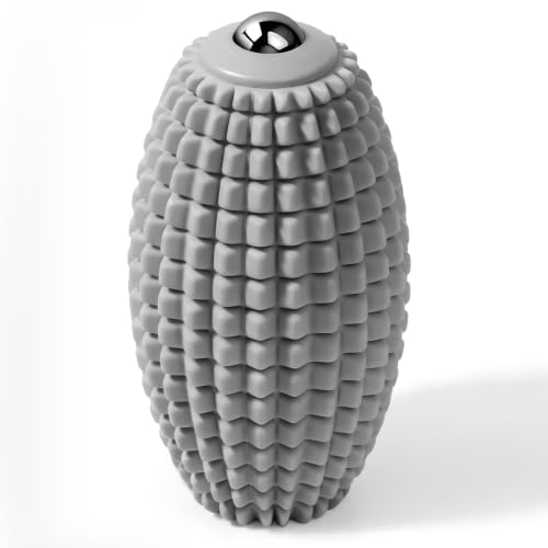 Vibrating Massage Ball with Rolling Head for Plantar Fasciitis - color: Gray